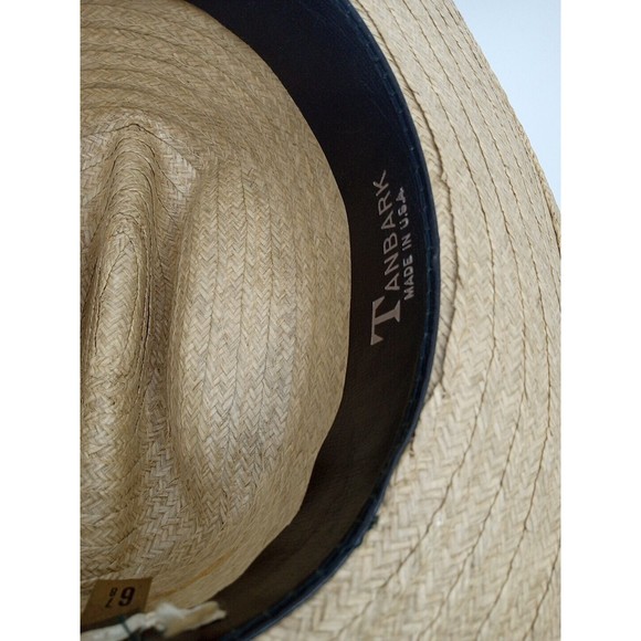 1950s Tanbark Concho Cowboy 6 7/8 Hat Vintage USA Straw Western Hand Blocked - Picture 5 of 6